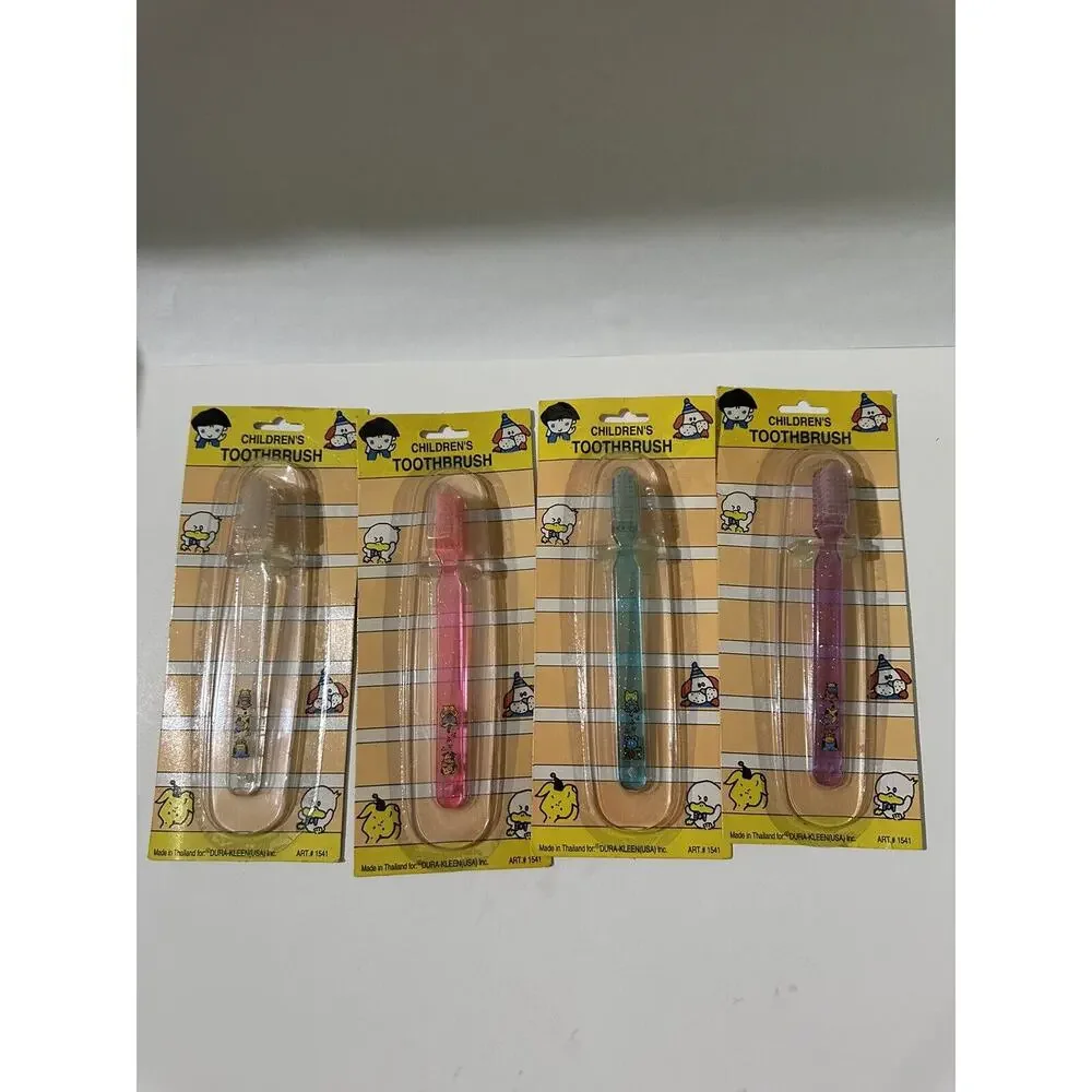 Lot 7 VINTAGE Children’s Toothbrushes Dura Kleen Oral Pure Kids Adult Toothbrush